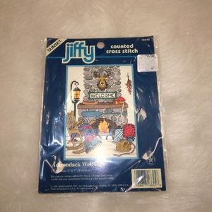 Sunset Jiffy Adirondack Welcome Counted Cross Stitch 16645, KIT NWT